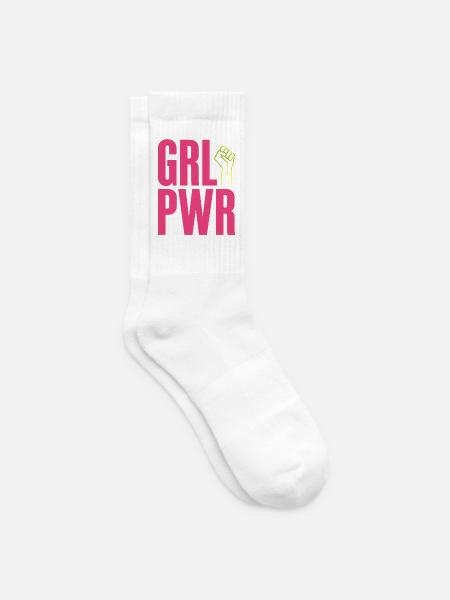 Frauen Power GRL PWR Girl Patriarchat Feminismus - Tennissocken - Weiß
