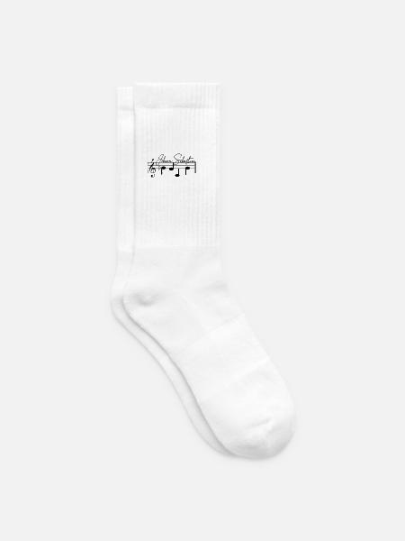 Johann Sebastian Bach Noten Notenschrift - Tennissocken - Weiß