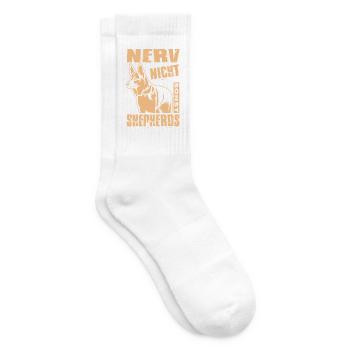 Schäferhund Geschenke Hund Herrchen Gassi - Tennissocken - Weiß - Rechts