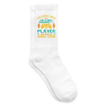 Einzelkind komplett Ich bin bald ein Großer Cousin - Tennissocken - Weiß - Rechts