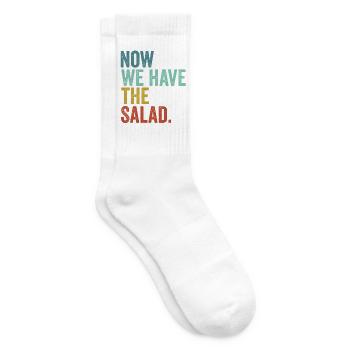 Denglisch Now We Have The Salad - Tennissocken - Weiß - Rechts