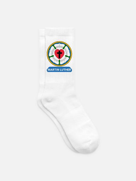 Lutherrose Martin Luther Symbol Wappen - Tennissocken - Weiß