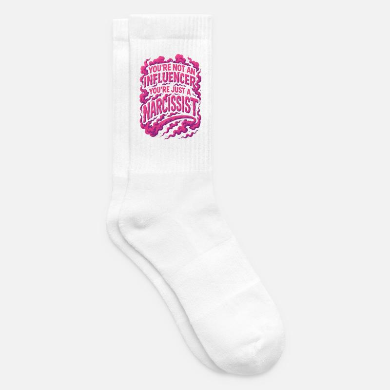 Vous n’êtes pas un influenceur, vous êtes juste un narcissique - Chaussettes de tennis - blanc