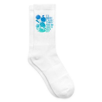 Es ist in Ordnung, wenn das Einzige, was der Atem ist, ist - Tennissocken - Weiß - Rechts