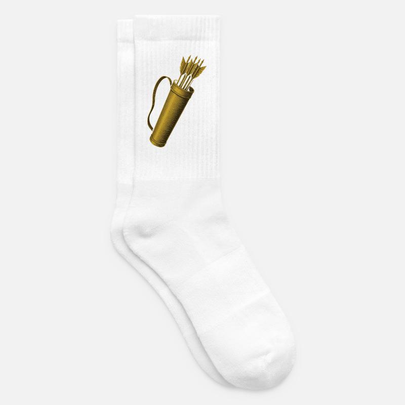 Bogenschießen Bogen Pfeil Köcher Bogenschütze - Tennissocken - Weiß