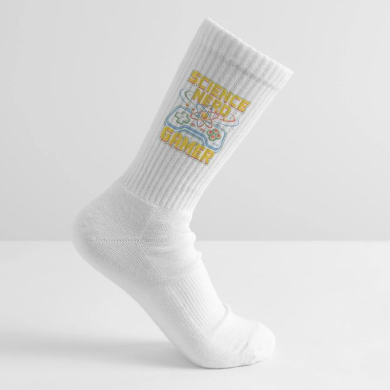 Science Nerd Gamer Atom Controller Wissenschaft Tennis socks