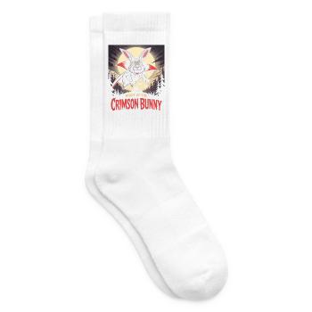 La Nuit du Lapin Pourpre - Bunny Design - Chaussettes de tennis - blanc - Droite