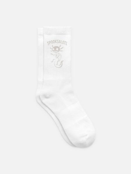 Spooksalotl Skelett Axolotl Halloween - Tennissocken - Weiß