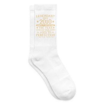 16th Birthday Vintage Vintage 2010 Gift - Tennis socks - white - Right