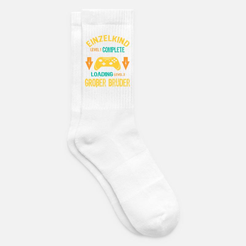 Einzelkind Complete - Loading Großer Bruder 2026 - Tennissocken - Weiß