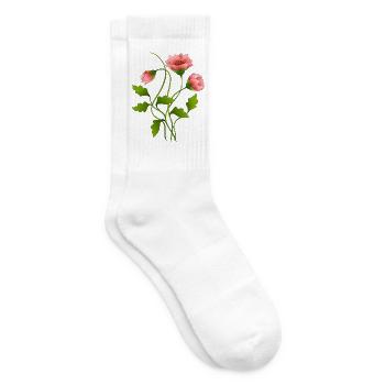 Blumen - Tennissocken - Weiß - Rechts