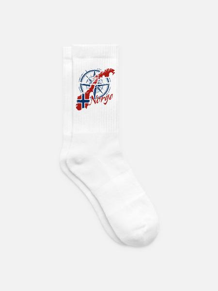Polarkreis Norge - Norwegen Urlaub Natur Geschenk - Tennissocken - Weiß