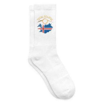Éclipse solaire totale Islande 2026 - Chaussettes de tennis - blanc - Droite