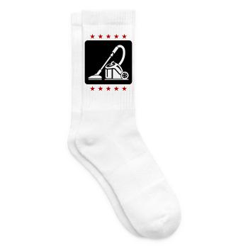 Staubsauger Putzen - Tennissocken - Weiß - Rechts