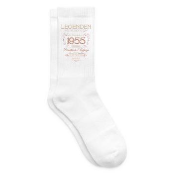 70. Geburtstag Legende November Jahrgang 1955 - Tennissocken - Weiß - Rechts