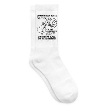 blase nächtlicher harndrang nykturie urologe witz - Tennissocken - Weiß - Rechts