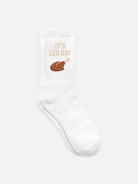 It's Leg Day Gym Cheat Day Bein Training Fitness - Tennissocken - Weiß