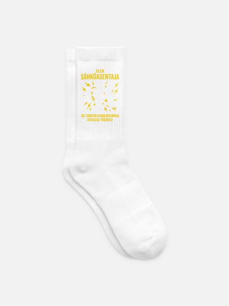 Elektriker, ich bin Elektriker - Tennissocken - Weiß