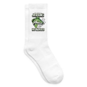 Always Jerking My Rod Funny Fishing - Tennis socks - white - Right