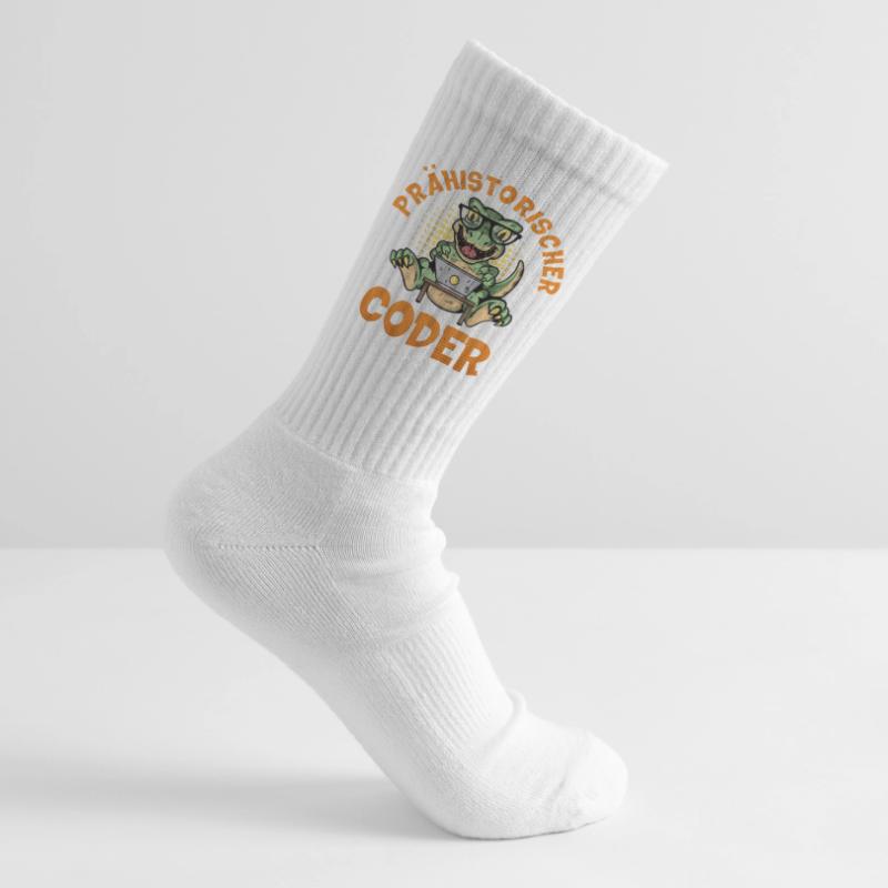 Coding PREHISTORIC CODER Fun Tennis socks