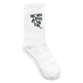 Skiez plus tard au bar – Après-ski - Chaussettes de tennis - blanc - Droite