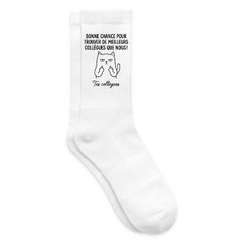 Verlassen, Kollege und neuer Job, viel Glück - Tennissocken - Weiß - Rechts