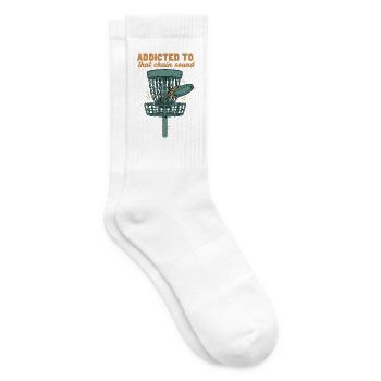 Süchtig nach diesem Kettensound-Discgolf-Korb - Tennissocken - Weiß - Rechts
