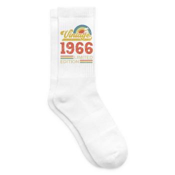 Vintage-Geburtstagsgeschenk zum Jubiläum von 1966 - Tennissocken - Weiß - Rechts