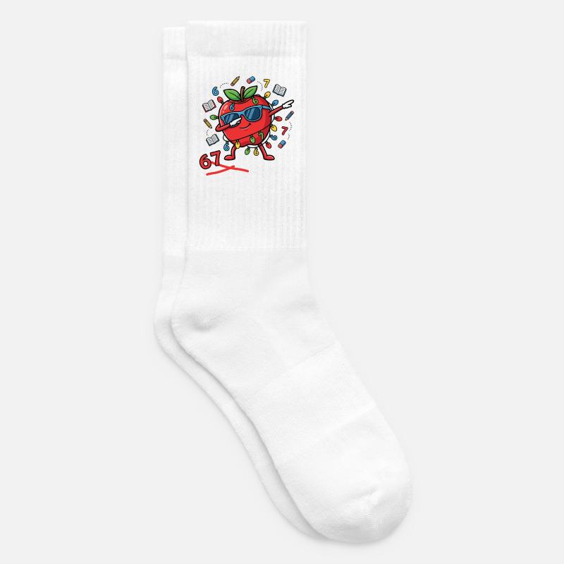 Sechs Sieben Tage Schule 100 Tage 6 7 Spaß 6-7 - Tennissocken - Weiß