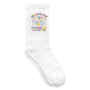Jubel | Konfetti | Geh an die Theke | Kostüm - Tennissocken - Weiß - Rechts