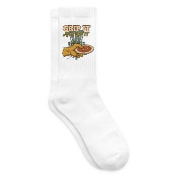 Pack es und reiß es Disc Golf Disc Golfer fliegt - Tennissocken - Weiß - Rechts