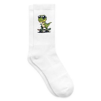 Skater-Alligator mit Sonnenbrille - Tennissocken - Weiß - Rechts