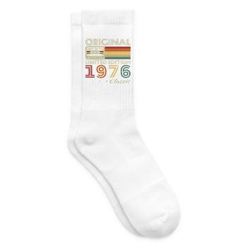 1976 Vintage Rétro Cadeau D’anniversaire - Chaussettes de tennis - blanc - Droite
