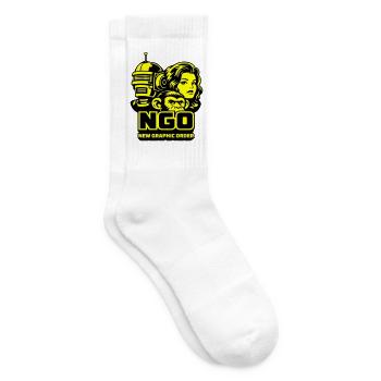 NGO Neon Pop Retro Portraits - Tennissocken - Weiß - Rechts