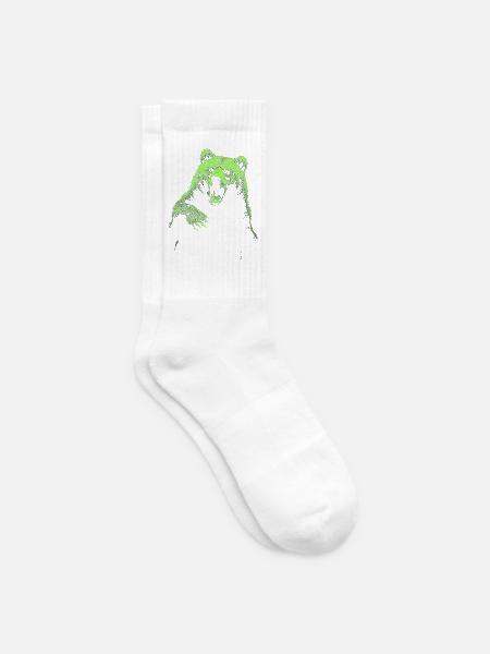 Grizzlybär Wandern Camping Vintage Braunbär - Tennissocken - Weiß