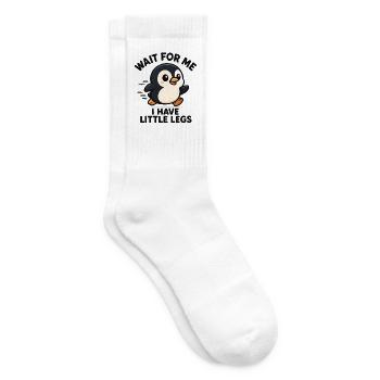 Pinguin Spruch Humor Meme Lustig Geschenkidee - Tennissocken - Weiß - Rechts