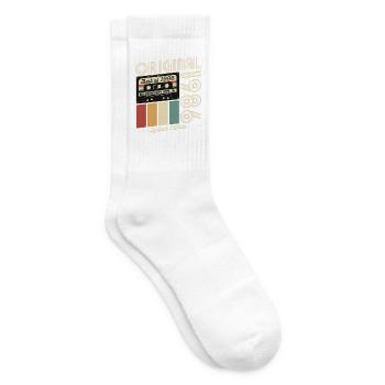 Original 1986 Vintage Vintage Birthday Retro - Tennis socks - white - Right