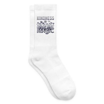Kindness Magic Flower Meadow Friendliness - Tennis socks - white - Right