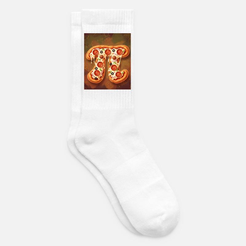 Pizza forme de pi - Chaussettes de tennis - blanc