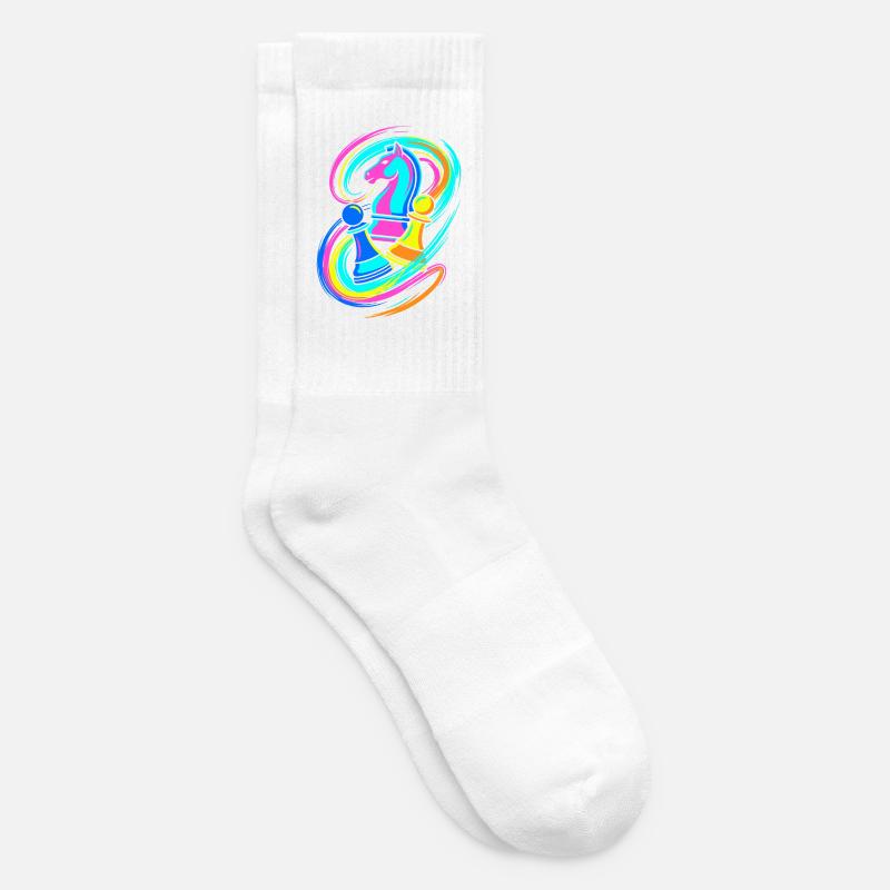 Schach - Tennissocken - Weiß