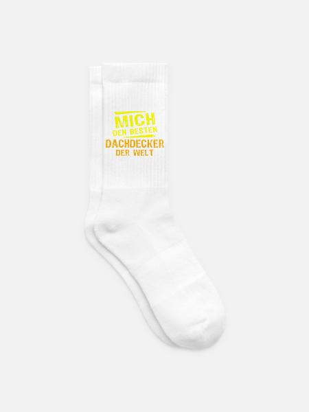 Dachdecker Geschenk - Tennissocken - Weiß
