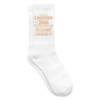 2006 Vintage Born 20 Years Birthday - Tennis socks - white - Right