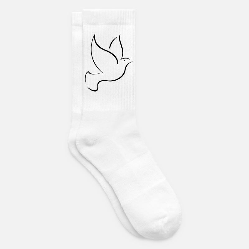 bird dove Taube Vogel peace - Tennissocken - Weiß