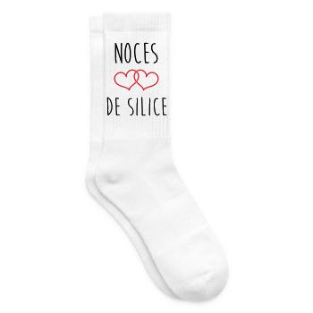 noces de Silice 77 ans de mariage - Chaussettes de tennis - blanc - Droite