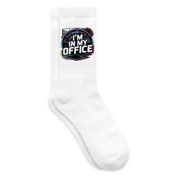 Ich bin in meinem Büro - Tennissocken - Weiß - Rechts