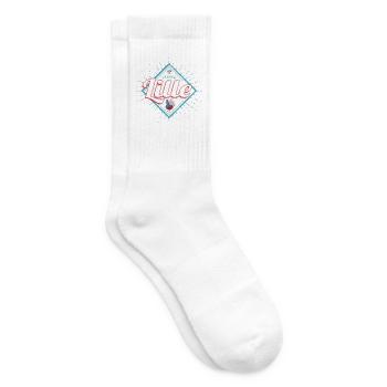 Lille Hauts-de-France Frankreich mit Hahn Souvenir - Tennissocken - Weiß - Rechts