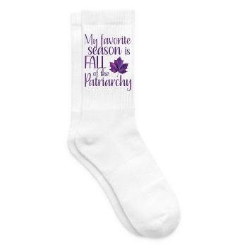 My favorite season is Fall of the Patriarchy lila - Tennissocken - Weiß - Rechts