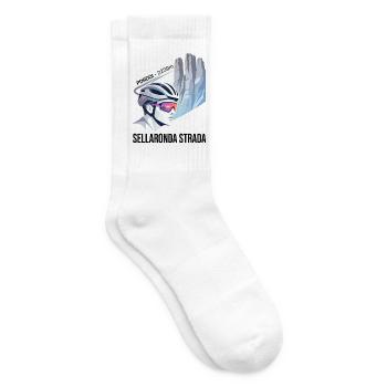 Pordoi Passo Sellaronda Strada Cycling Gradient Ar - Tennis socks - white - Right