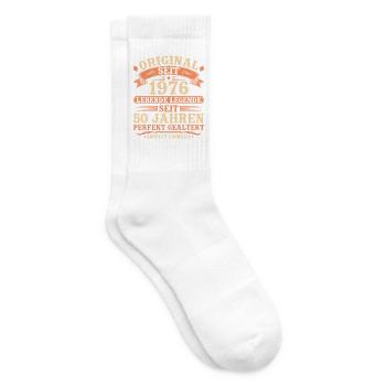 Original 1976 – Legendär & Vintage 50. Geburtstag - Tennissocken - Weiß - Rechts