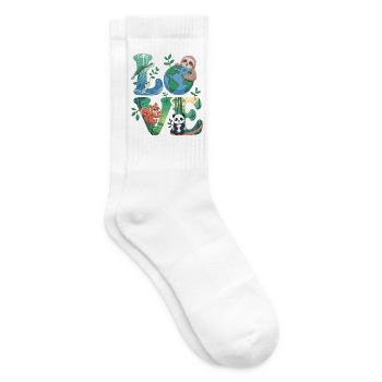 Nature Love Shirt Panda Tortue Paresseuse - Chaussettes de tennis - blanc - Droite